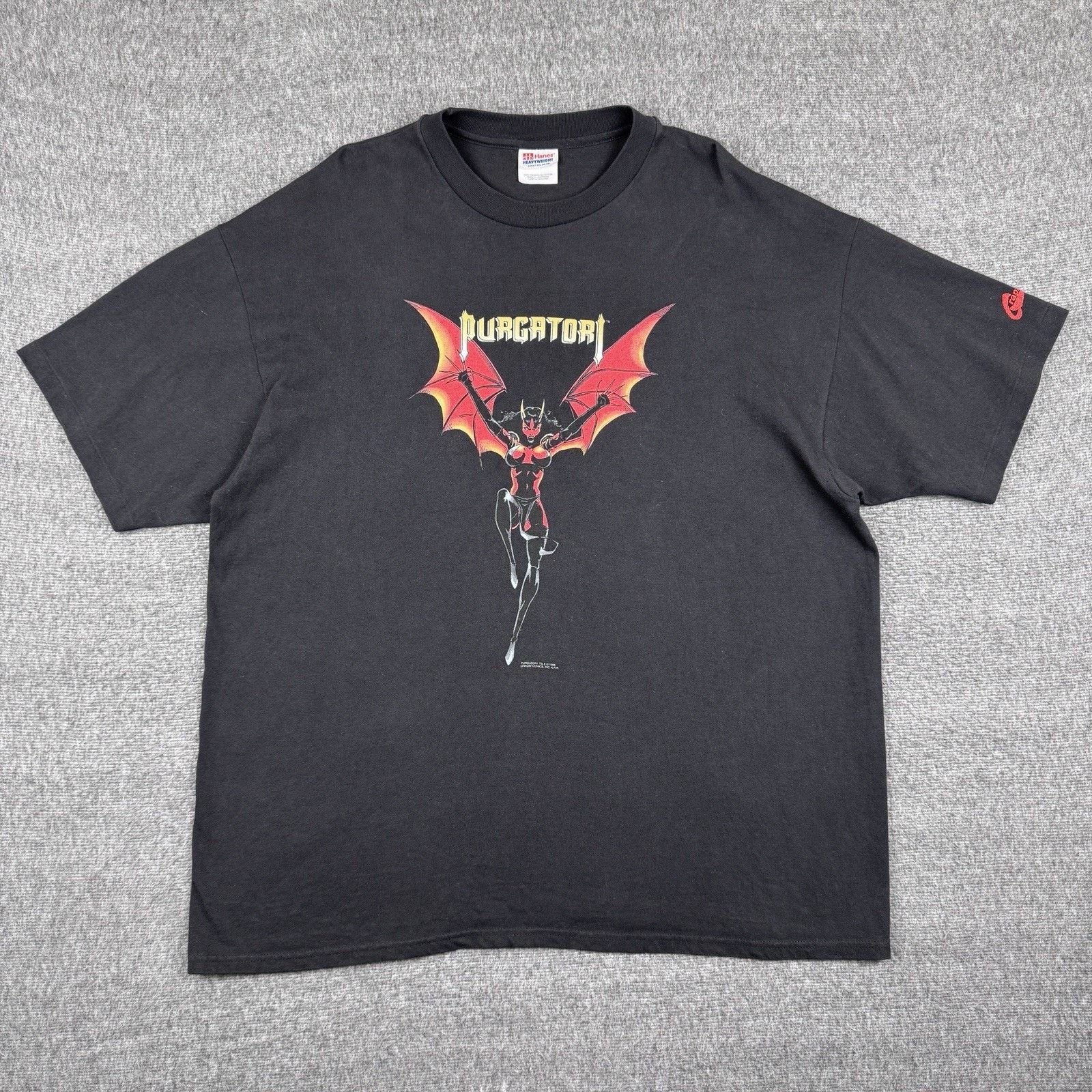 Hanes Vintage Purgatori T-Shirt Men’s XXL Black Chaos Comics Size US XXL / EU 58 / 5 - 1 Thumbnail
