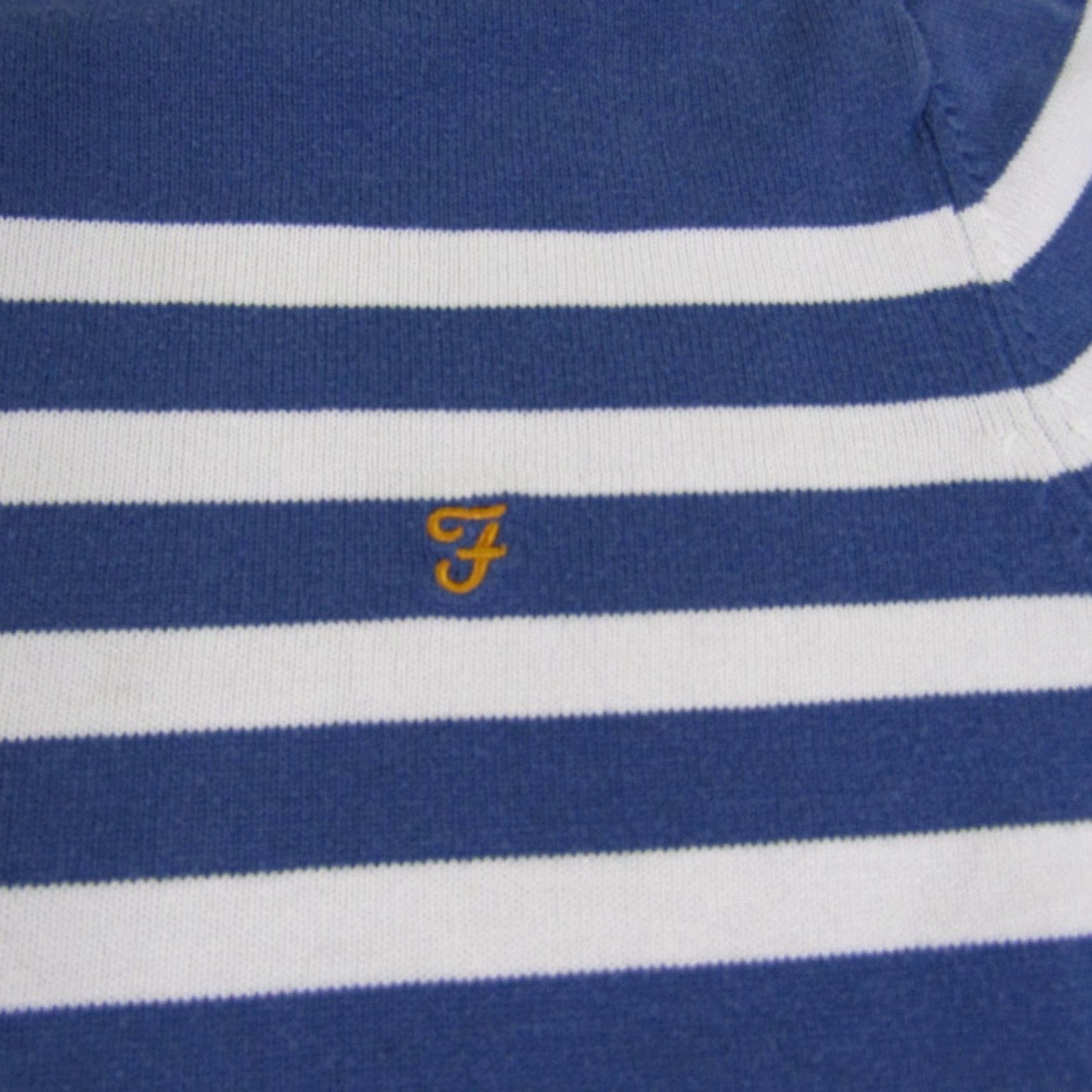 Farah VINTAGE Farah Sweater Womens M Blue White Stripes Pullover Crewneck Knit Size M / US 6-8 / IT 42-44 - 6 Thumbnail
