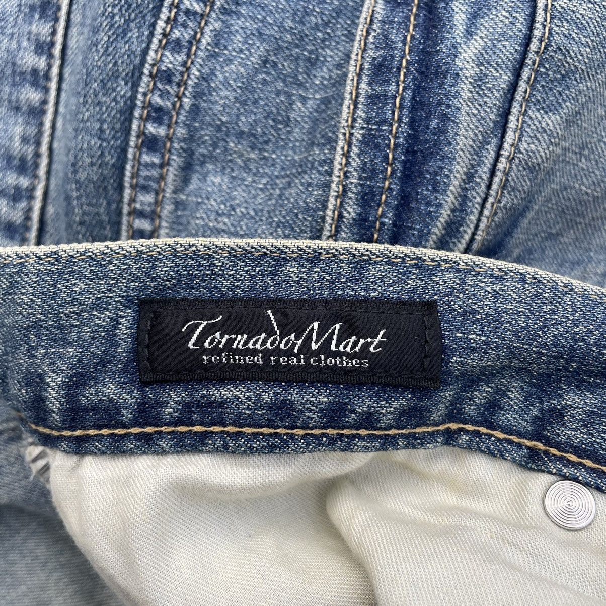 Tornado Mart 🇯🇵 VINTAGE TORNADO MART JAPAN WASHED FLARE DENIM PANTS Size US 34 / EU 50 - 12 Thumbnail