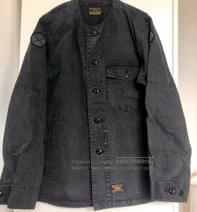 Other Wtaps Washed heavy water collarless single pocket jacket Size US L / EU 52-54 / 3 - 1 Thumbnail