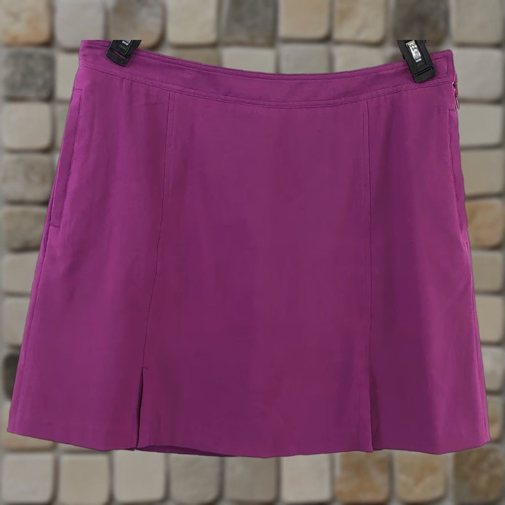 Vintage Clover Bobby Jones Skort Women XL Purple 33" Waist Pleated Pockets Golf Tennis Size 40" / US 18 - 1 Thumbnail