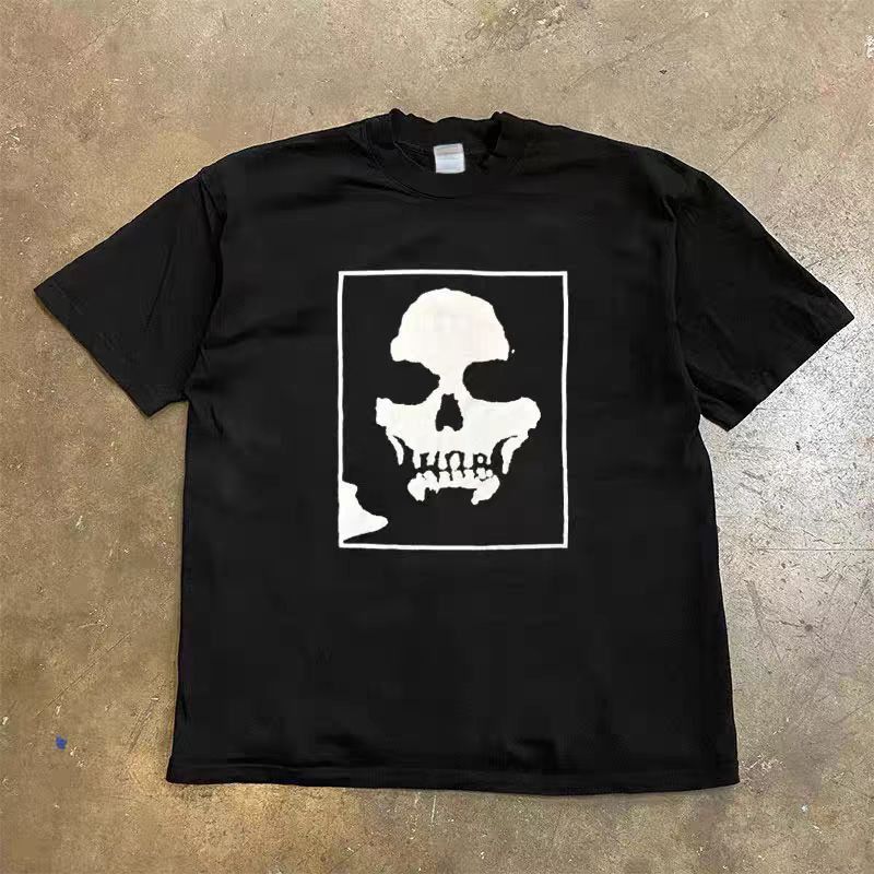 Japanese Brand × Vintage #11 Dark Style Skull Print Loose Short Sleeve T-Shirt Size US M / EU 48-50 / 2 - 3 Thumbnail