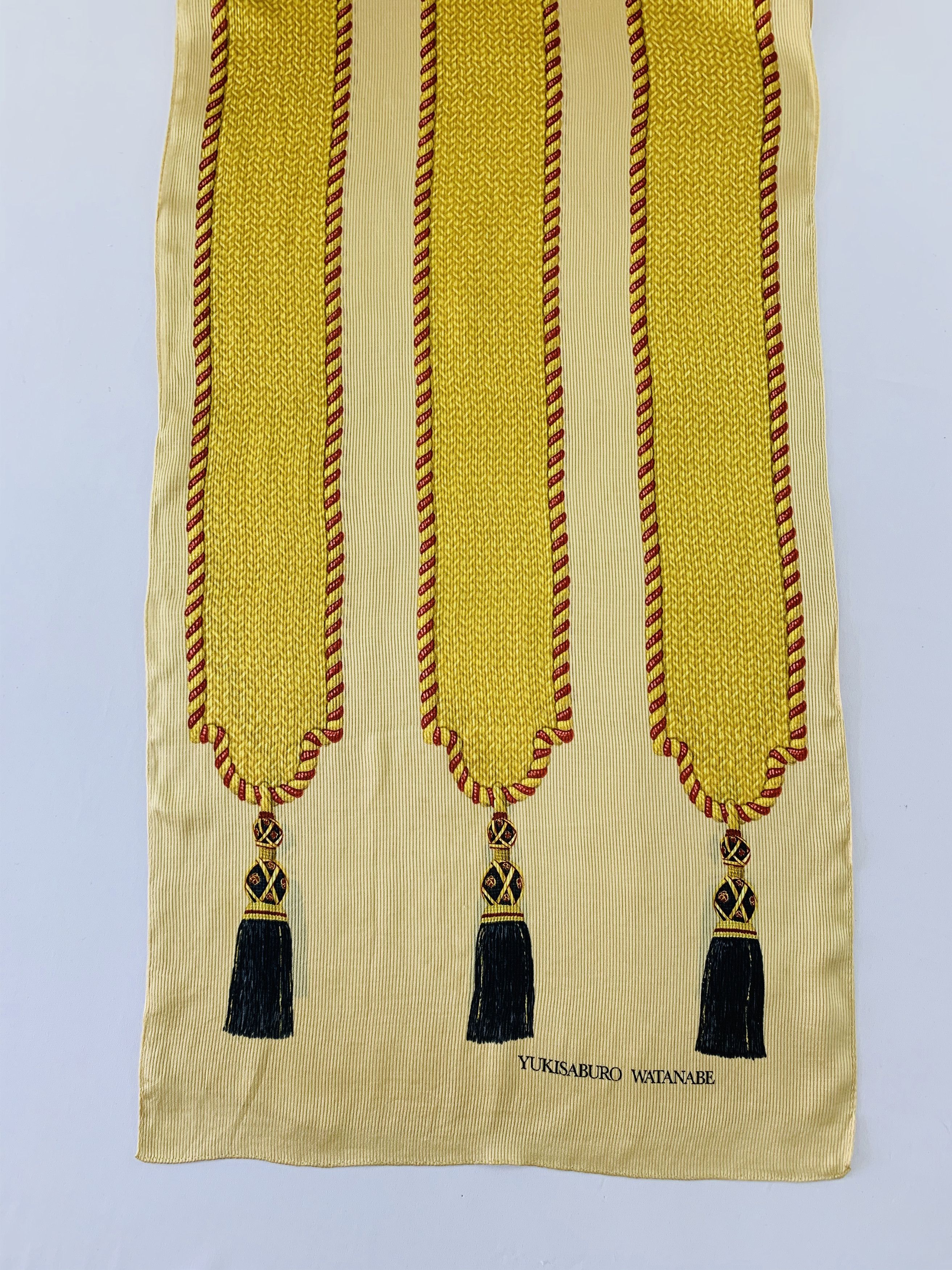 Vintage Yukisaburo Watanabe Silk Scarf Muffler Neck Wrap BL4156 Size ONE SIZE - 3 Thumbnail