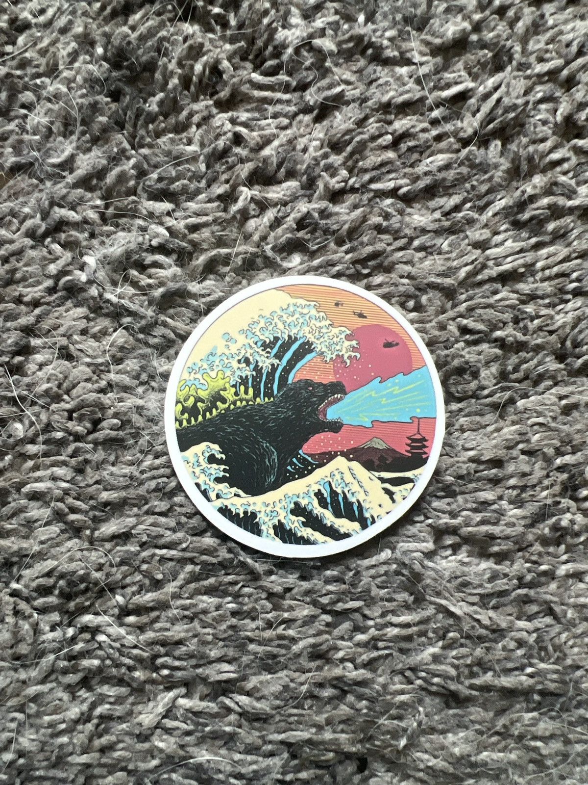 Hypebeast Godzilla Retro Wave Kaiju Sticker Size ONE SIZE - 1 Thumbnail