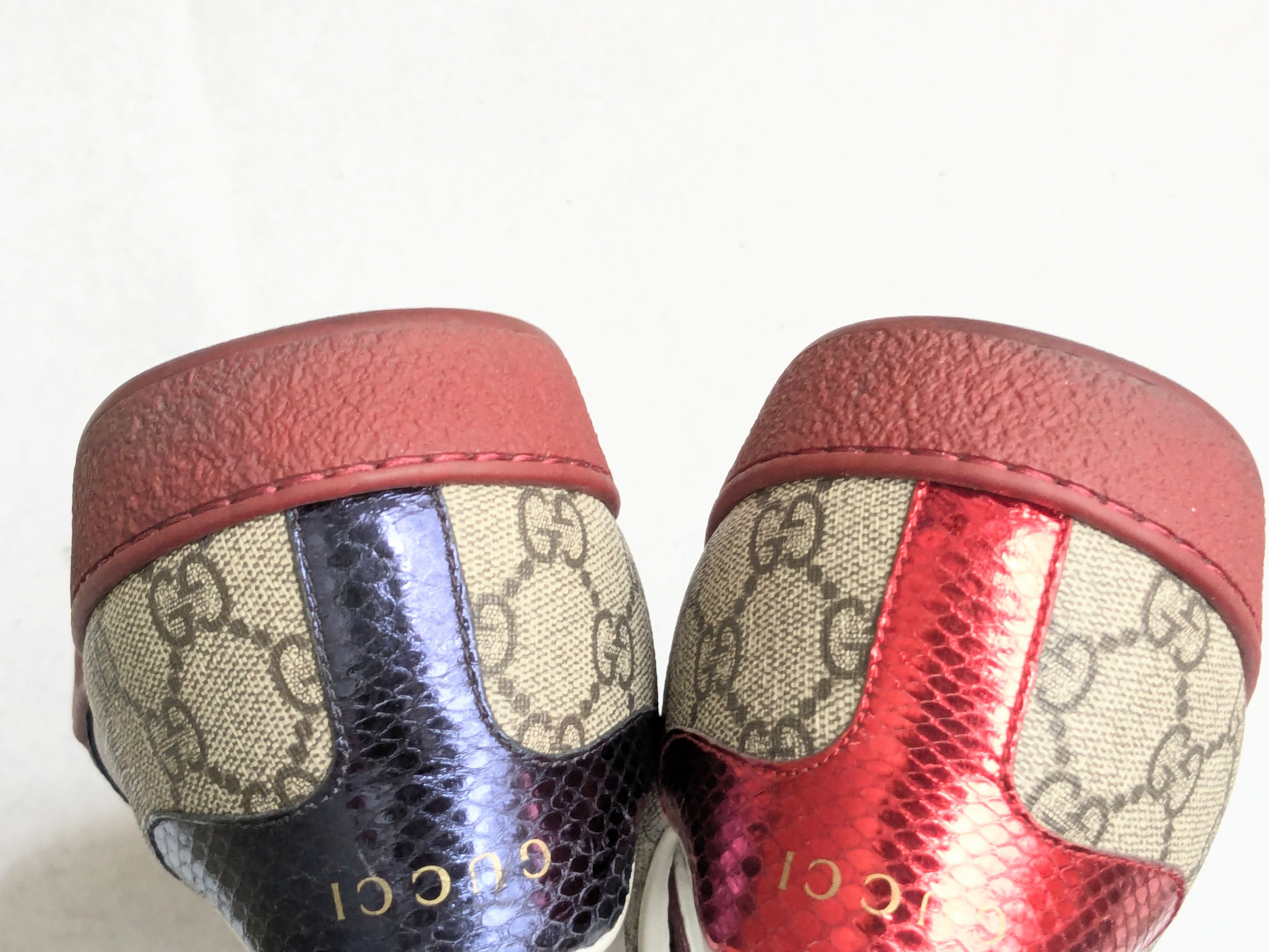 Gucci Gucci Ace Supreme Sneakers 12.5 Monogram Logo Red Size US 12.5 / EU 45-46 - 14 Thumbnail