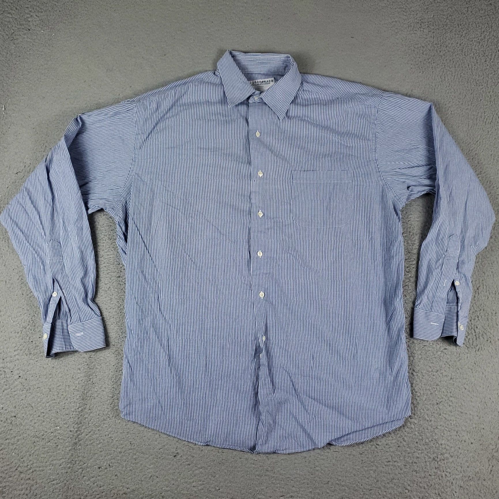 Brooks Brothers Brooks Brothers Dress Shirt Mens 16.5 Blue Check Long Sleeve Button Up Regular Fit Size 42R - 2 Thumbnail