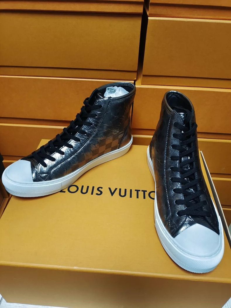 Louis Vuitton Louis Vuitton Men's Metallic Checkerboard Plate Shoes-2507 Size US 5 / EU 37 - 4 Thumbnail