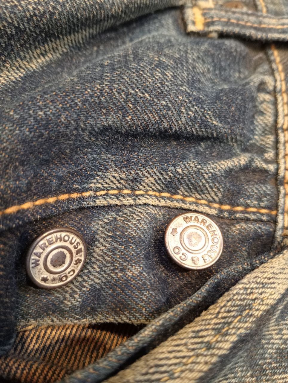 Warehouse BLUE & GRAY BY WAREHOUSE JAPAN WASHED BLUE SELVEDGE DENIM Size US 33 - 8 Thumbnail