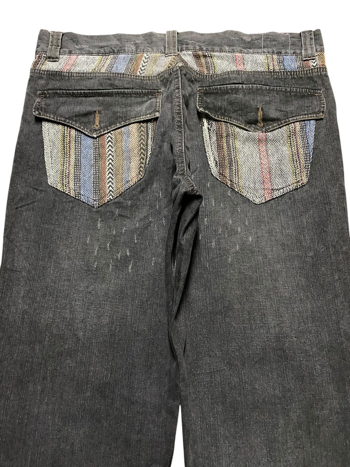 Windsor Smith Vintage Jungles Black Denim Distressed Baggy Jeans Size US 36 / EU 52 - 4 Thumbnail