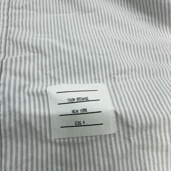 Thom Browne Gray Striped Short Sleeve Shirt -2507