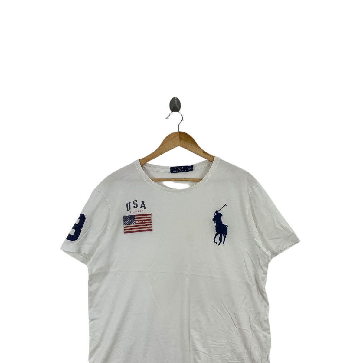 Polo Ralph Lauren POLO RALPH LAUREN USA Flag Team Pony Tee Shirt Top Size US L / EU 52-54 / 3 - 2 Thumbnail
