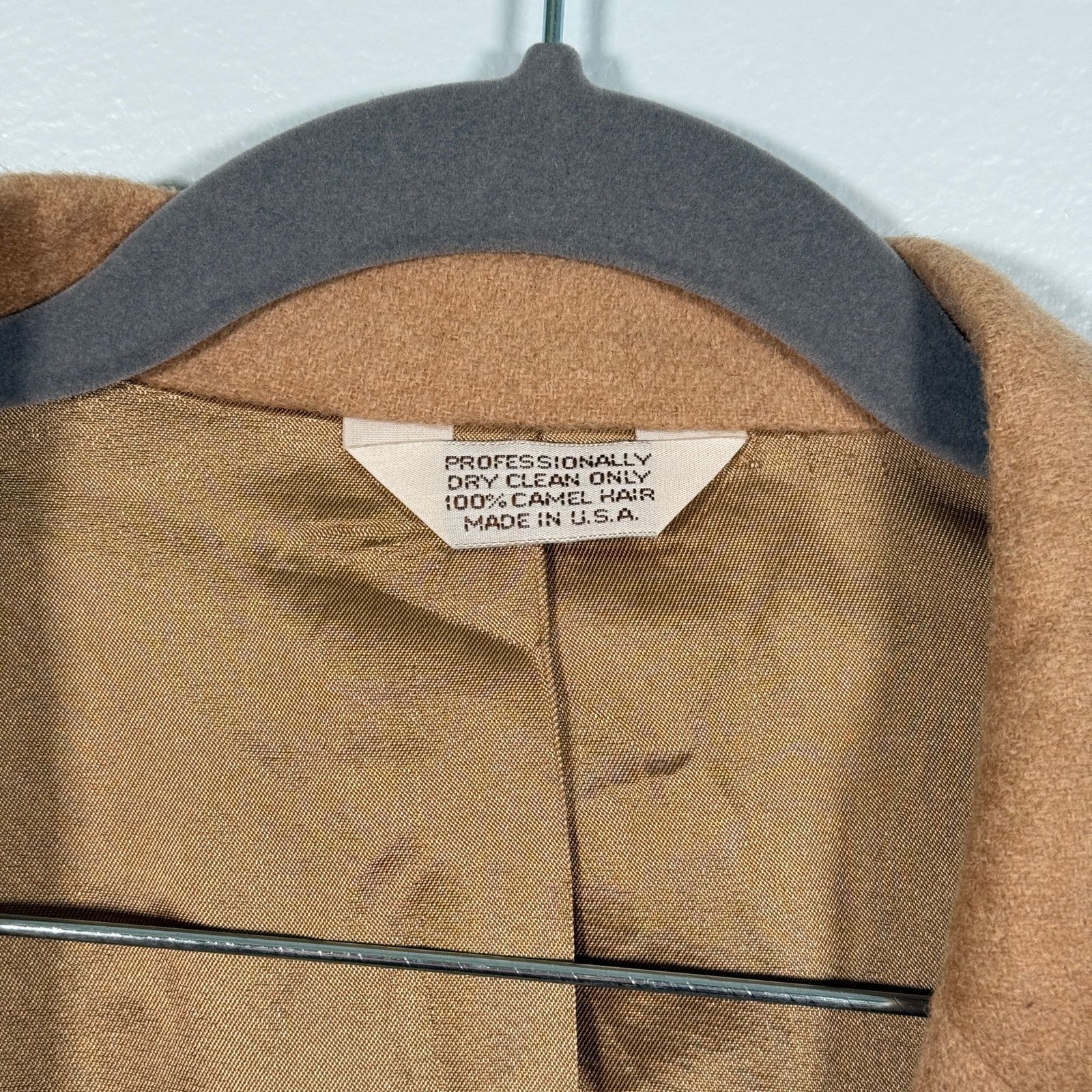 Vintage VTG Hunt Valley 100% Camel Hair Sport Coat Blazer Mens 44R Size 44R - 7 Thumbnail