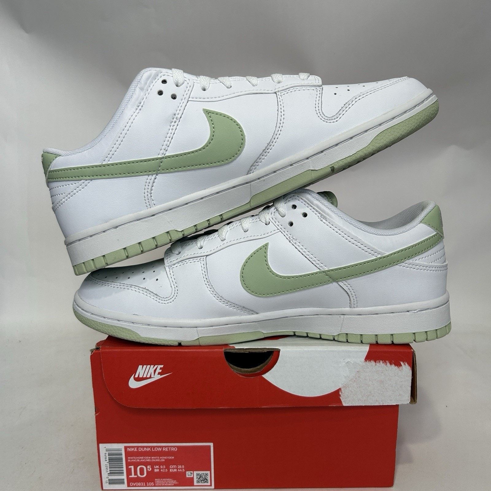 Nike Nike Dunk Low Retro “White Honeydew Green” DV0831-105 Size US 10.5 / EU 43-44 - 3 Thumbnail
