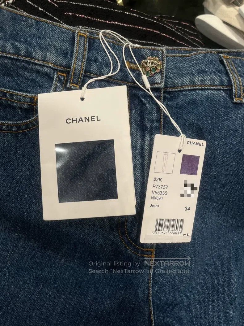 Chanel Chanel 22k dark blue jeans Size 42" / US 20 - 4 Thumbnail