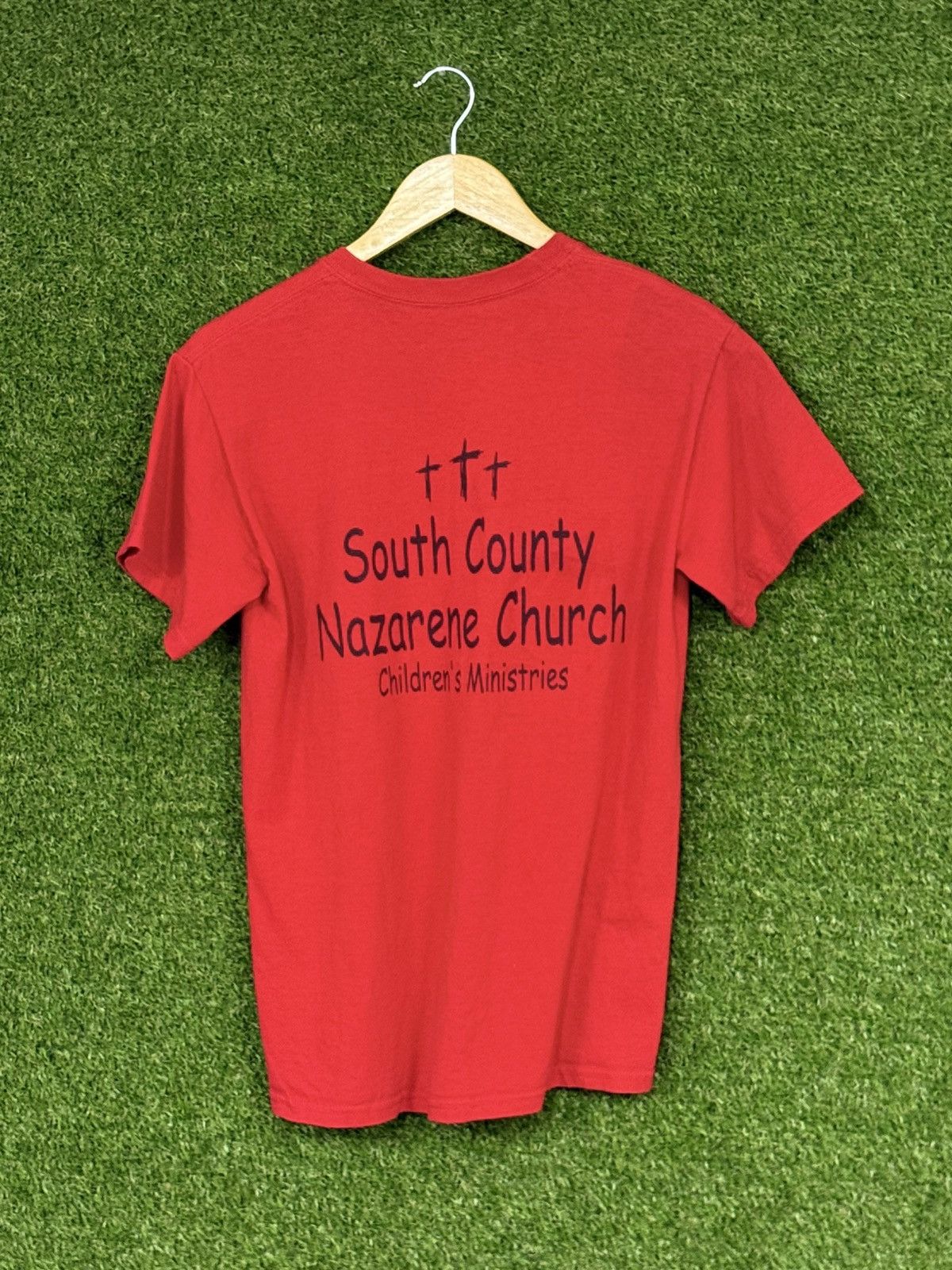 Gildan Vintage Gildan Red Jesus Fish Ichthus Y2K 00s Logo T Shirt Size US S / EU 44-46 / 1 - 3 Thumbnail