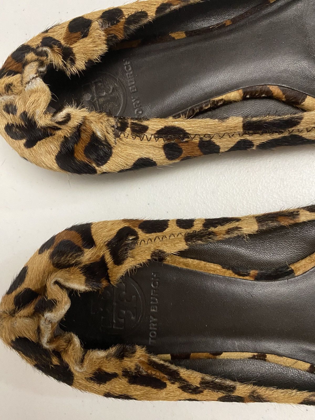 Tory Burch Tory Burch Brown Leopard Print Pony Hair Reva Ballet 7.5 US Size US 7.5 / IT 37.5 - 14 Thumbnail