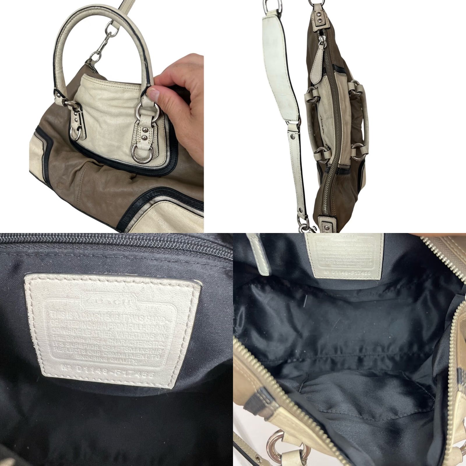 Coach COACH Shoulder Bag Leather Cream Spectator 2-Way Satchel 13x9x4 Womens F17455 Ashely Size ONE SIZE - 8 Thumbnail