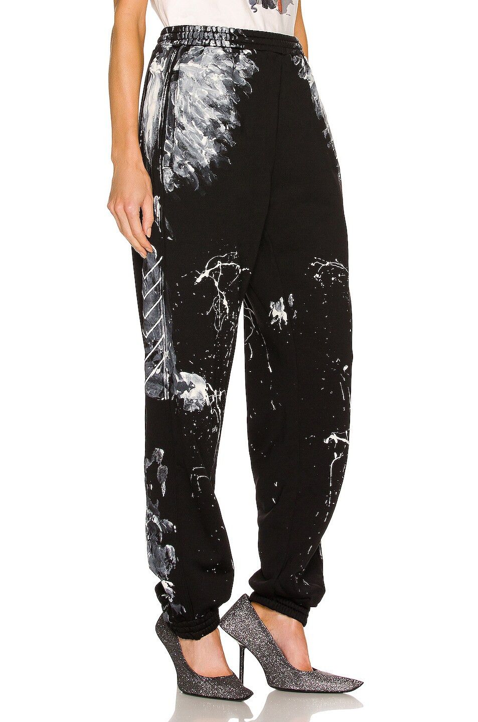 Balenciaga o1y0625 Jogger in Black/White Size 27" / US 4 / IT 40 - 2 Thumbnail
