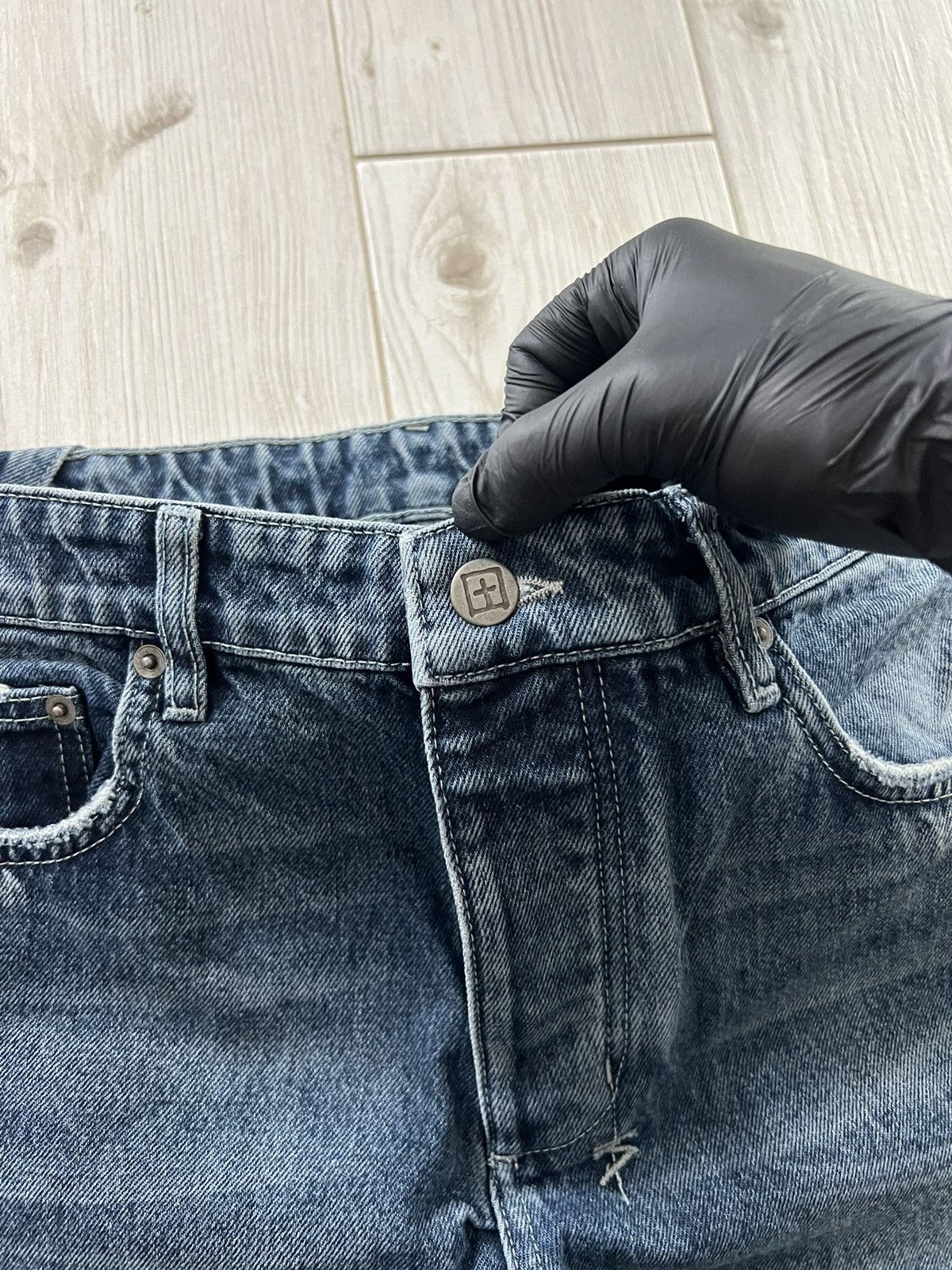 Ksubi KSUBI BLUE FIVE-POCKETS COTTON JEANS SIZE 32 DISTRESSED Size US 32 / EU 48 - 14 Thumbnail