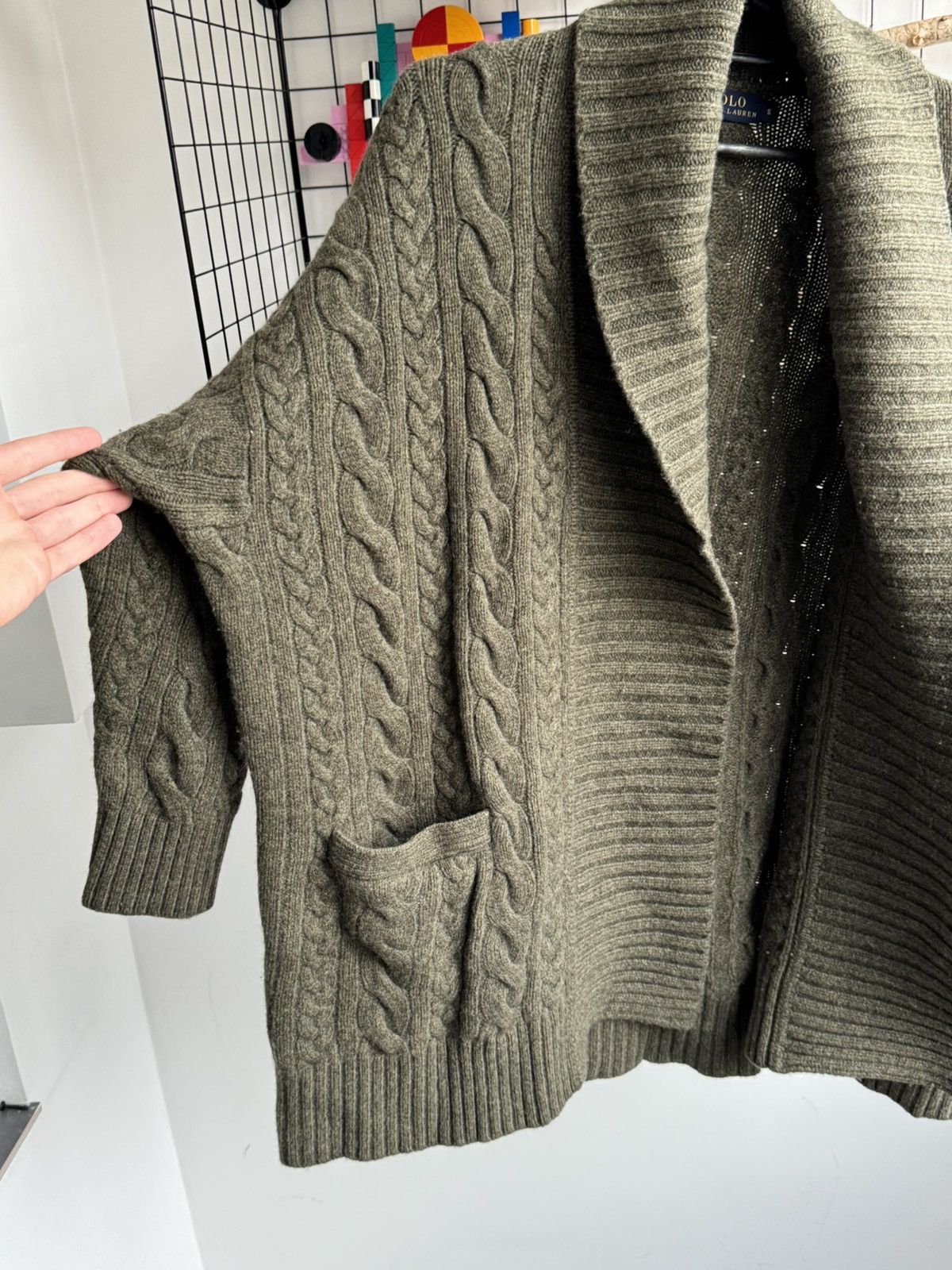 Polo Ralph Lauren Polo RL Cable Knit Cardigan Kimono Sweater Size US S / EU 44-46 / 1 - 2 Thumbnail
