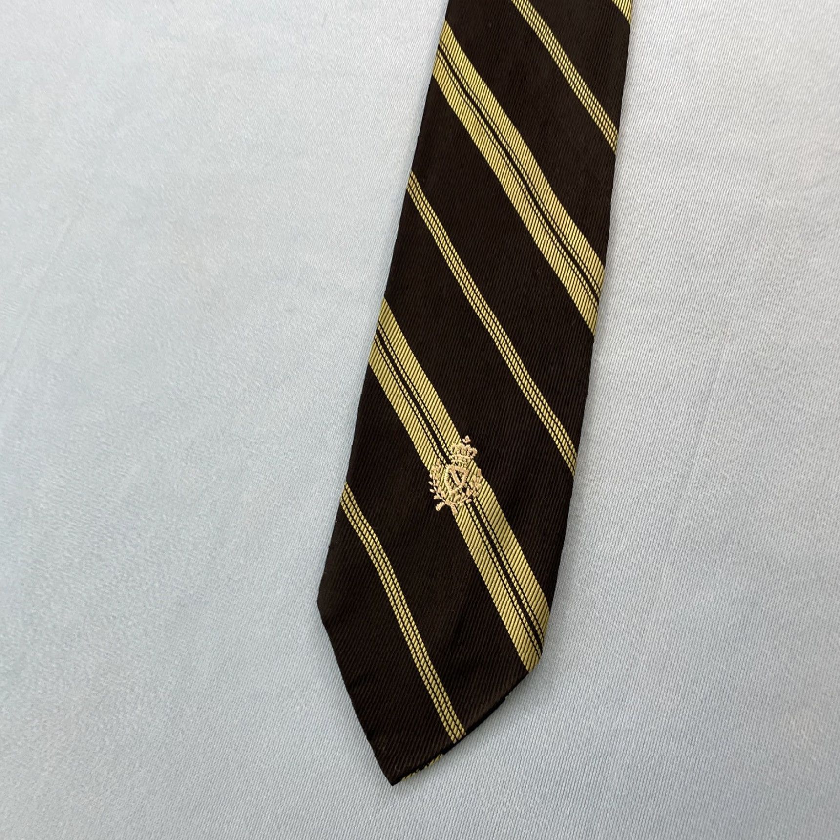 Vintage VINTAGE Repp Necktie Striped Tie Green Black Crest Weave Regimental 3x60 Wear Tie Size ONE SIZE - 3 Thumbnail