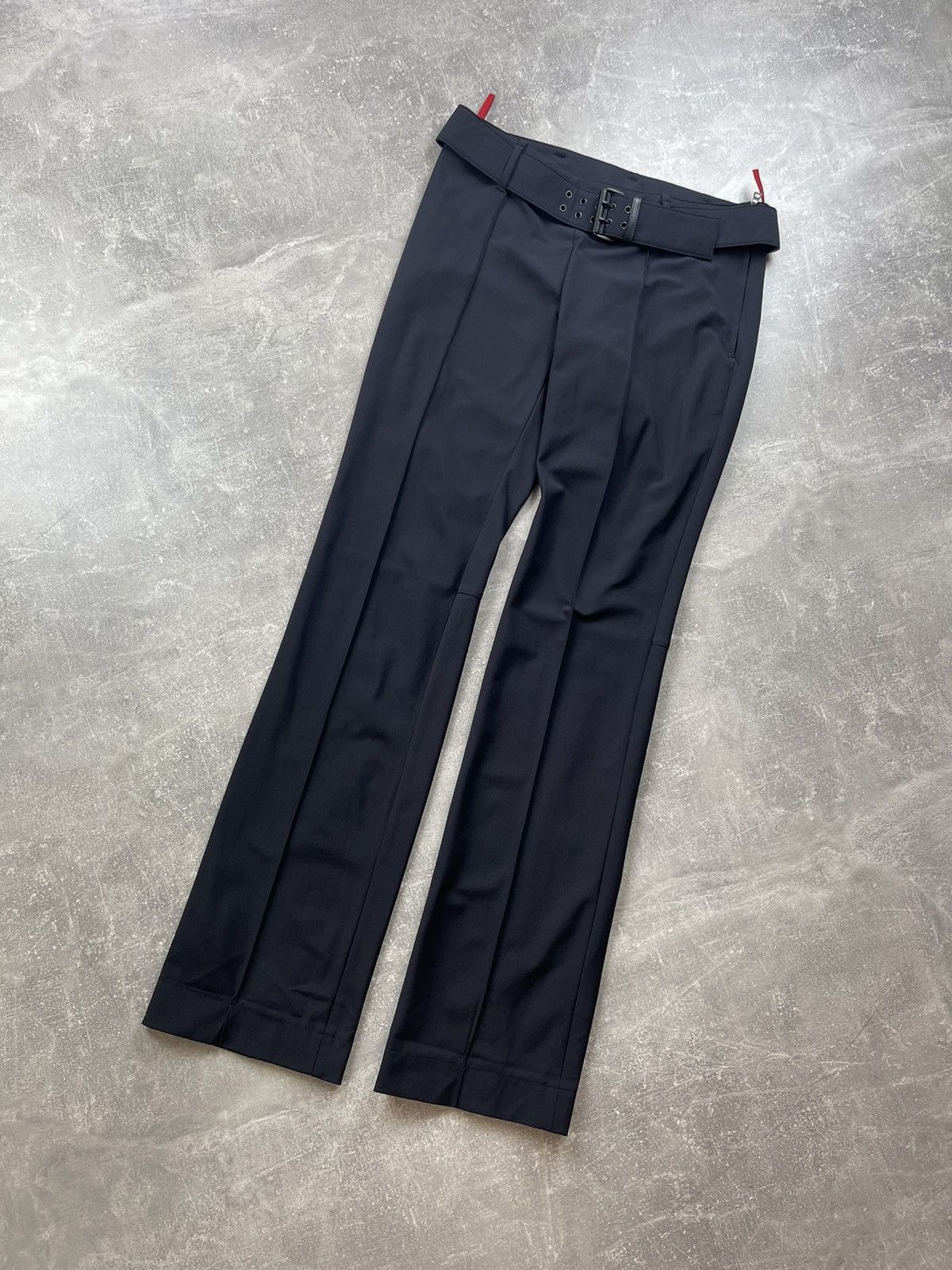 Prada Prada Linea Rossa Tech Archive Flared Pants Nylon Belted Size 30" / US 8 / IT 44 - 1 Thumbnail