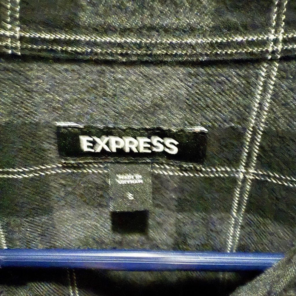 Express Express Button Down Plaid Shirt, Men’s Small, Black, Plaid Size US S / EU 44-46 / 1 - 4 Thumbnail
