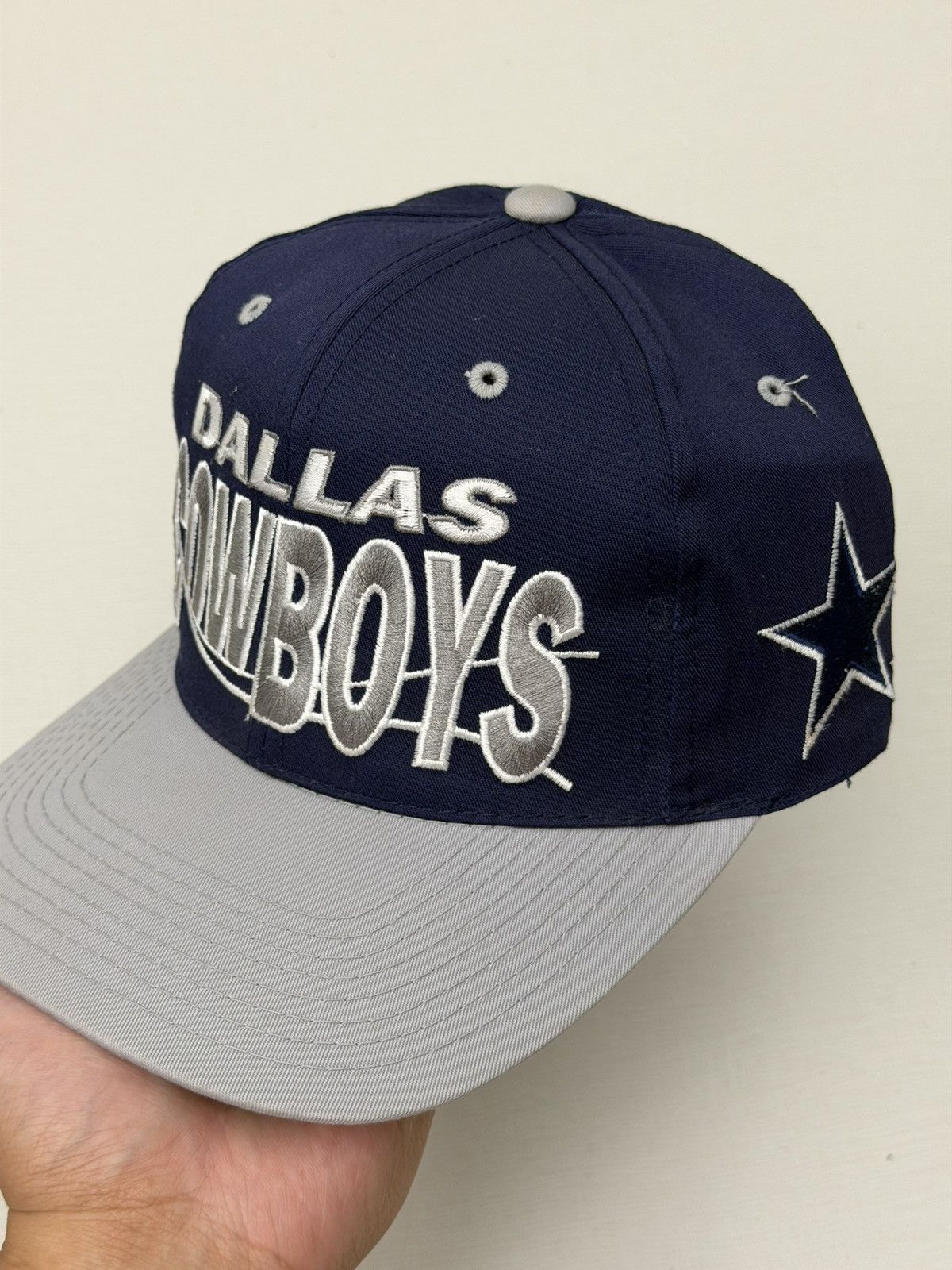 NFL Vintage 90s Dallas Cowboys Back Script NFL Snapback Hat Size ONE SIZE - 3 Thumbnail
