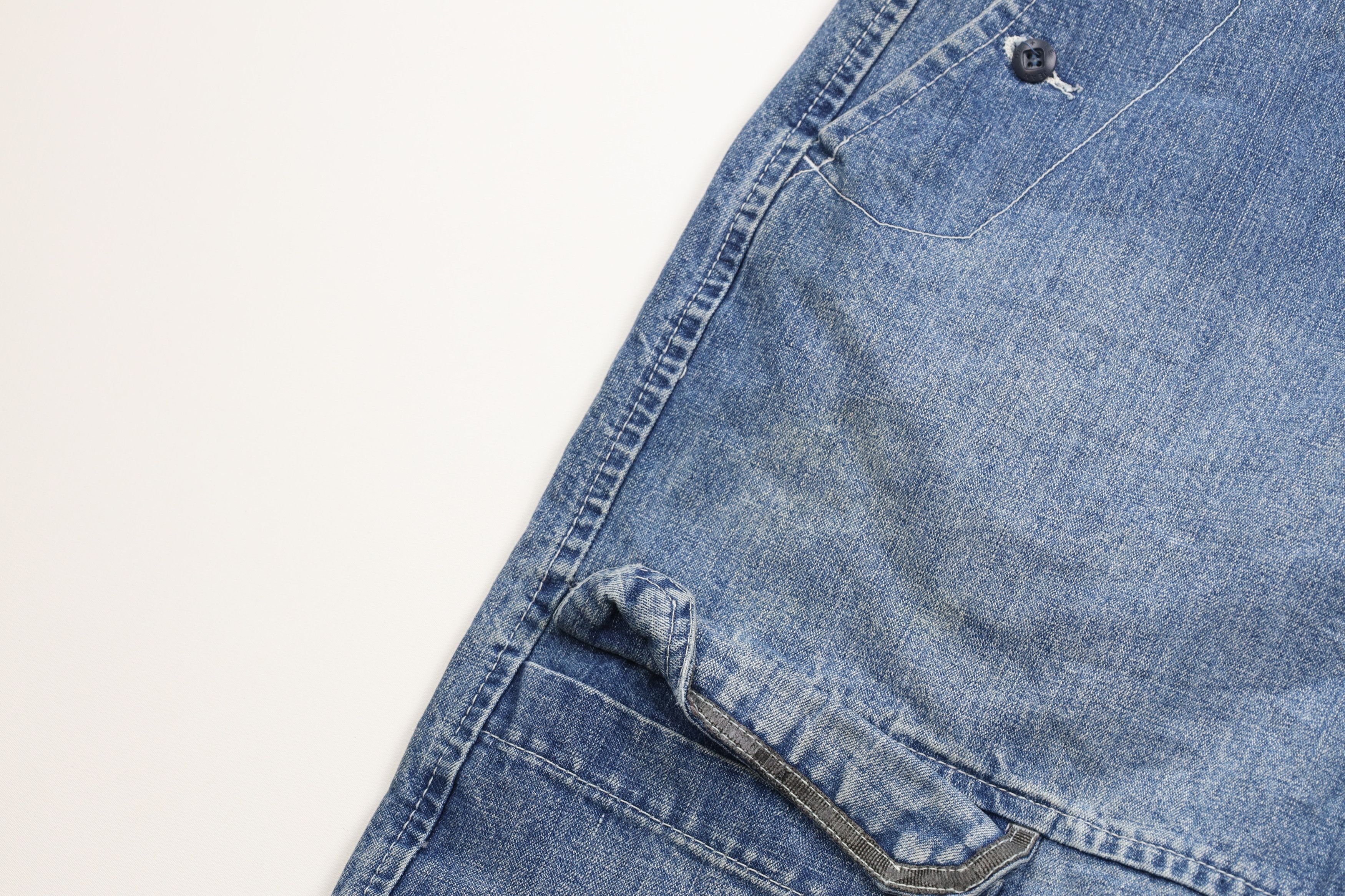 Marithe + Francois Girbaud × Vintage Vintage 90s Marithe Francois Girbaud Strap Denim Shorts Size US 40 / EU 56 - 5 Thumbnail