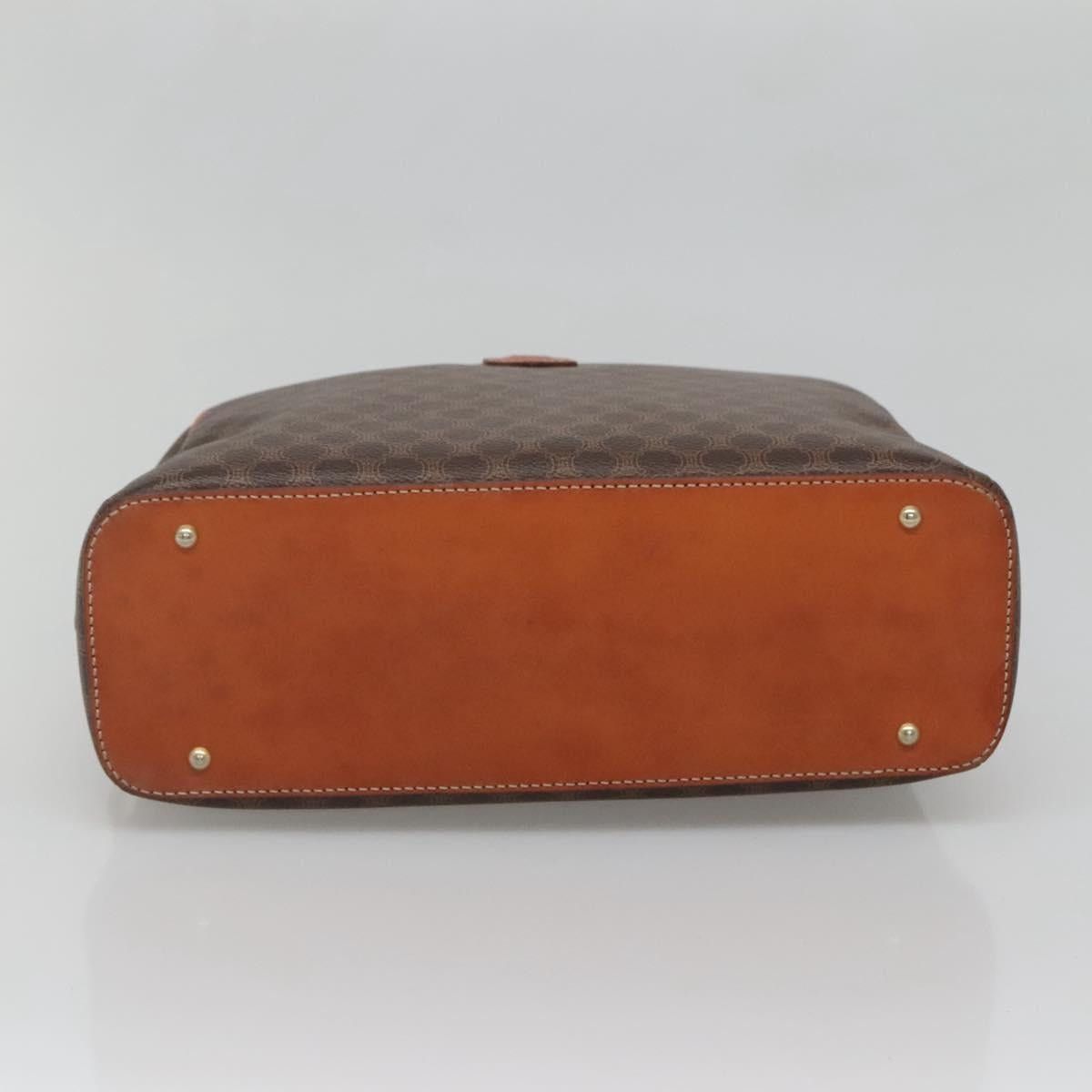 Celine CELINE Macadam Canvas Hand Bag Pvc Leather Brown Gold Size ONE SIZE - 9 Thumbnail