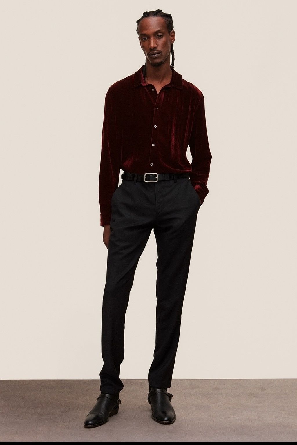 John Varvatos Crinkled Velvet slim Shirt large Size US L / EU 52-54 / 3 - 4 Thumbnail