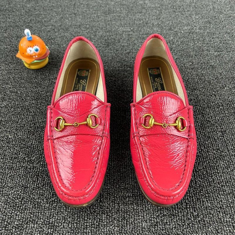 Gucci Gucci Leather Slip-On Loafers for Women -2508 Size US 6 / IT 36 - 2 Thumbnail