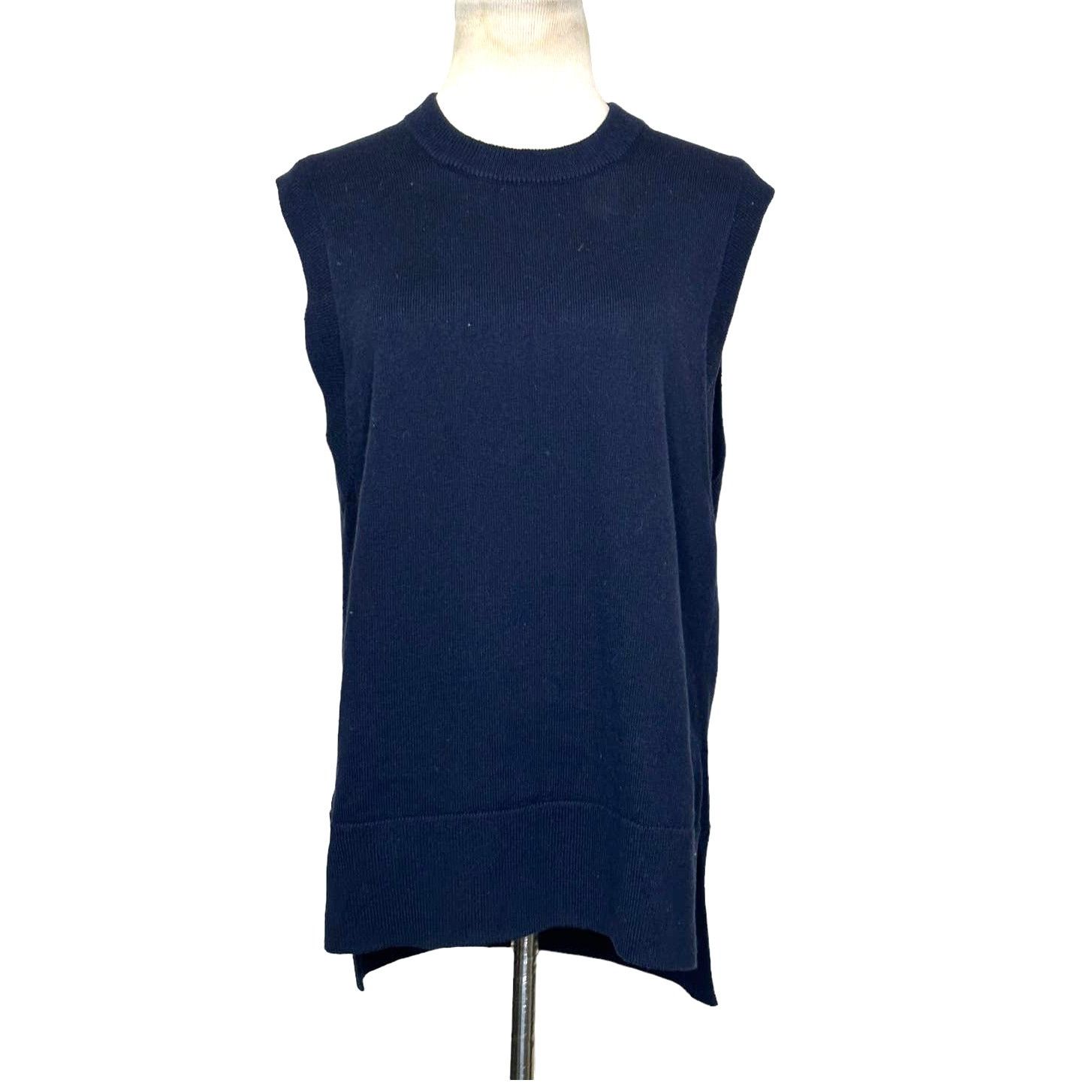 Cos COS navy blue crew neck sleeveless sweater size XS Size XS / US 0-2 / IT 36-38 - 1 Thumbnail