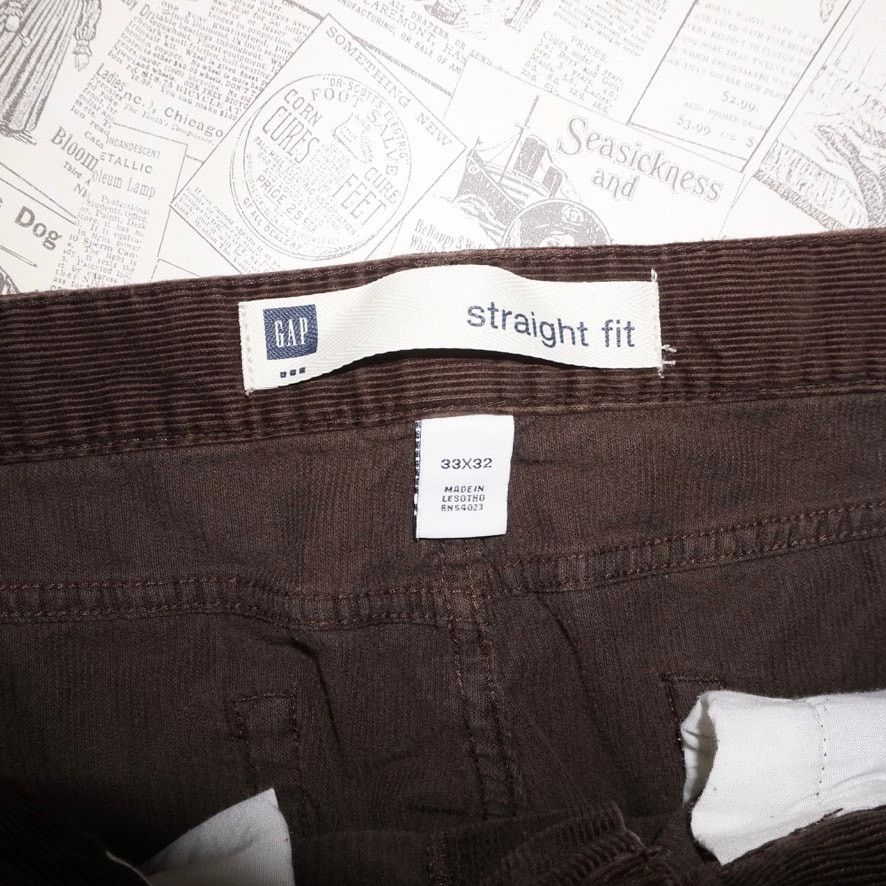 Gap 33 - Vintage Y2K gap prep corduroy straight leg 2000s pants Size US 33 - 3 Thumbnail