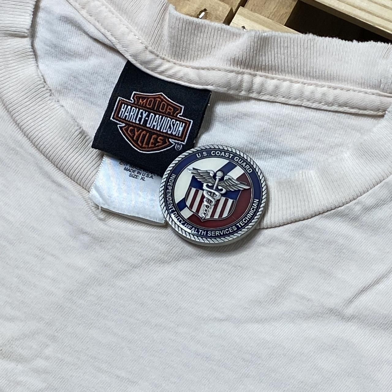Harley Davidson Harley Davidson KT 2008 Beige Thrashed Biker Tee Size XL Size US XL / EU 56 / 4 - 6 Thumbnail