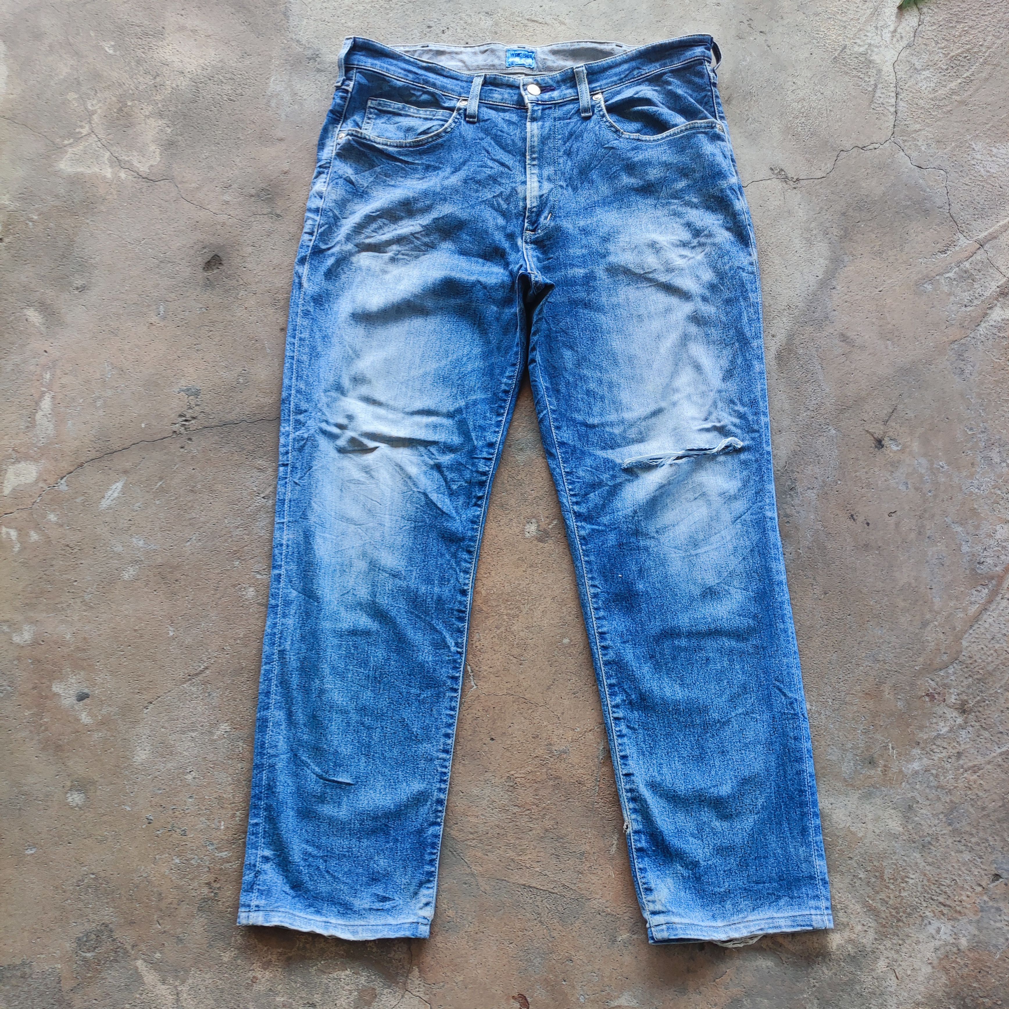 Wrangler Vintage Wrangler Brand Faded Jeans Ripped Pants Size US 37 - 1 Thumbnail