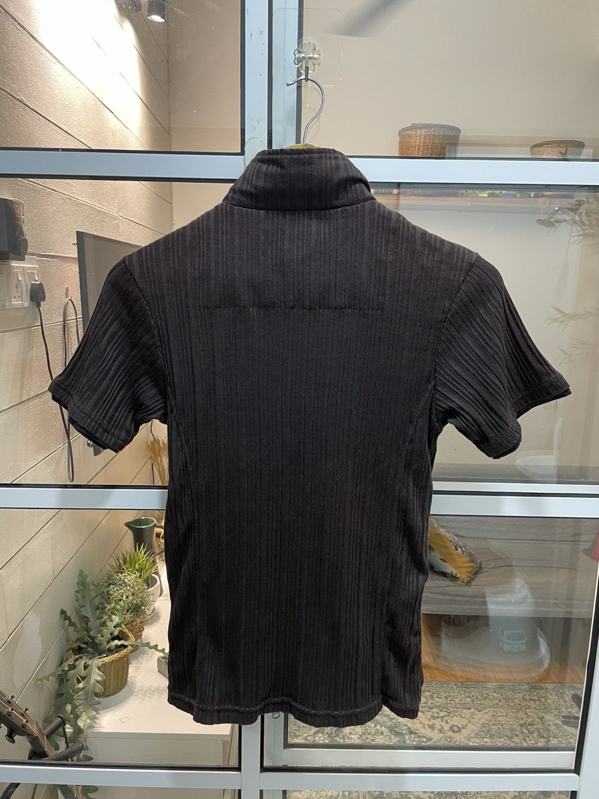 semanticdesign Semanticdesign Rare Double Layer Polos Zipper Pleated Shirt Size US S / EU 44-46 / 1 - 14 Thumbnail
