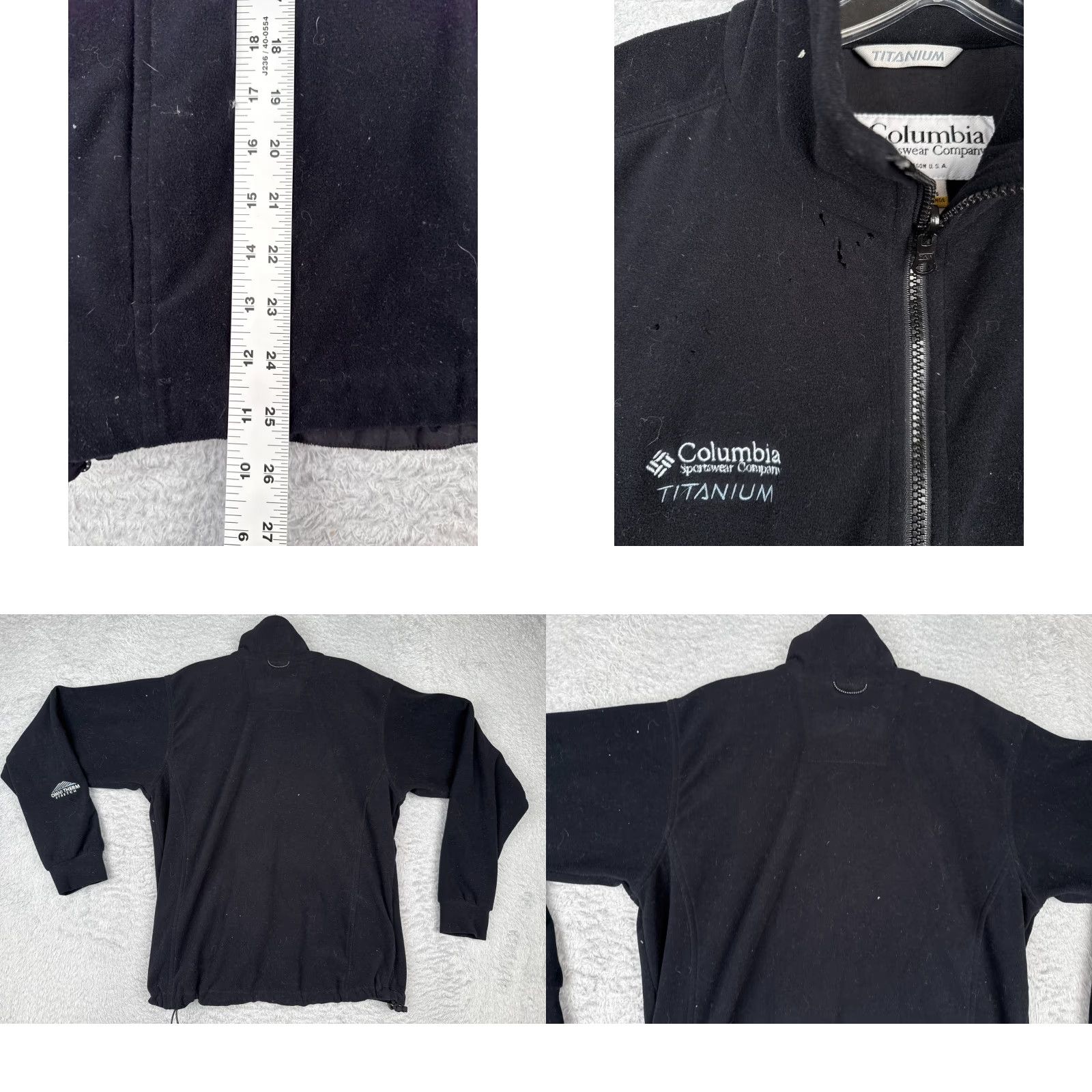 Vintage Columbia Jacket Women M Black Interchange Titanium Polyester Fleece Full Zip Hooded Lightweight Pockets Outdoor Vintage No Size M / US 6-8 / IT 42-44 - 9 Thumbnail