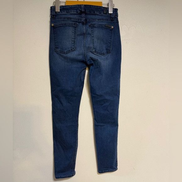 7 For All Mankind 7 For All Mankind Skinny Jeans Sz 27 Dark Wash Stretch Denim Size 27" / US 4 / IT 40 - 4 Thumbnail