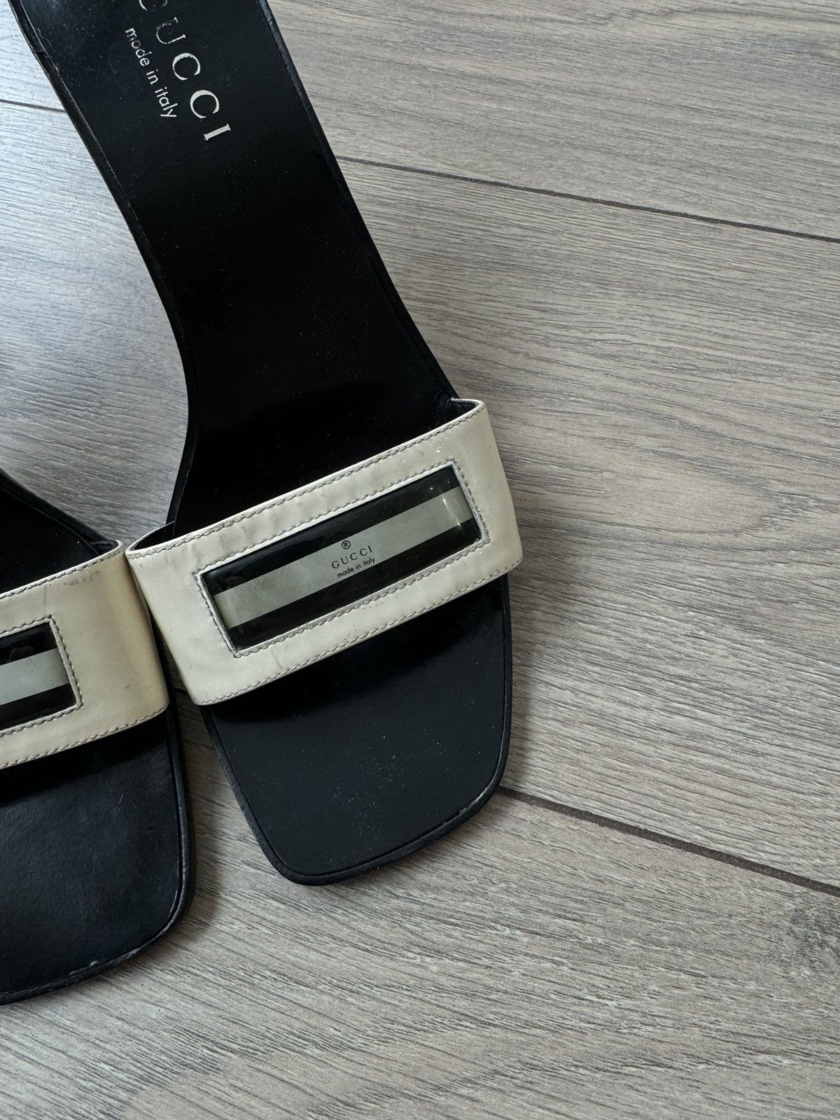 Gucci Vintage Gucci Limited Edition Thick Heel Slide Sandals Size US 8 / IT 38 - 4 Thumbnail