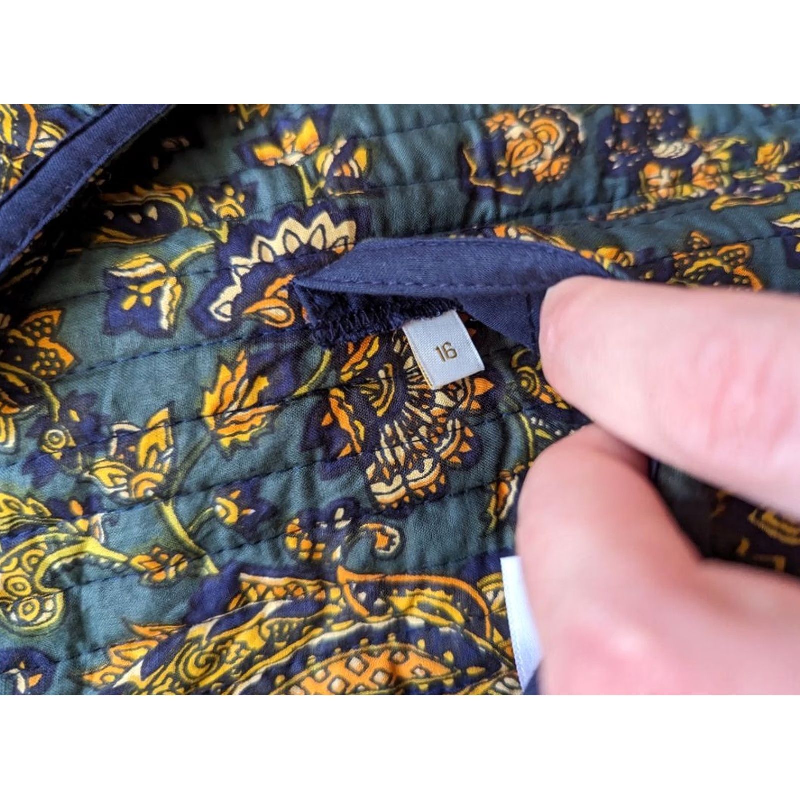 House of CB House of Bruar Jacket Womens Size 16 Quilted Cotton Floral Reversible Size XXL / US 16-18 / IT 52-54 - 5 Thumbnail