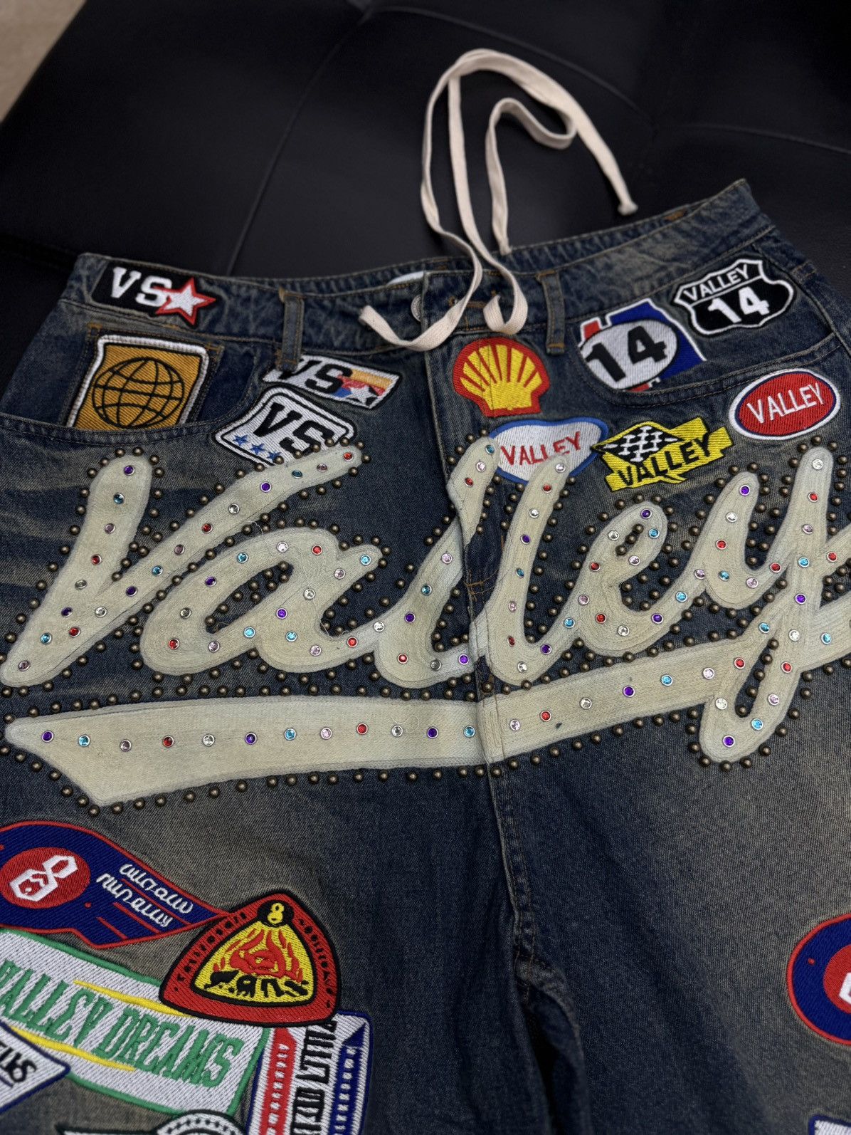 Vale Valley Blue Denim Patchwork Shorts Size 32 (Brand New) Size US 32 / EU 48 - 3 Thumbnail