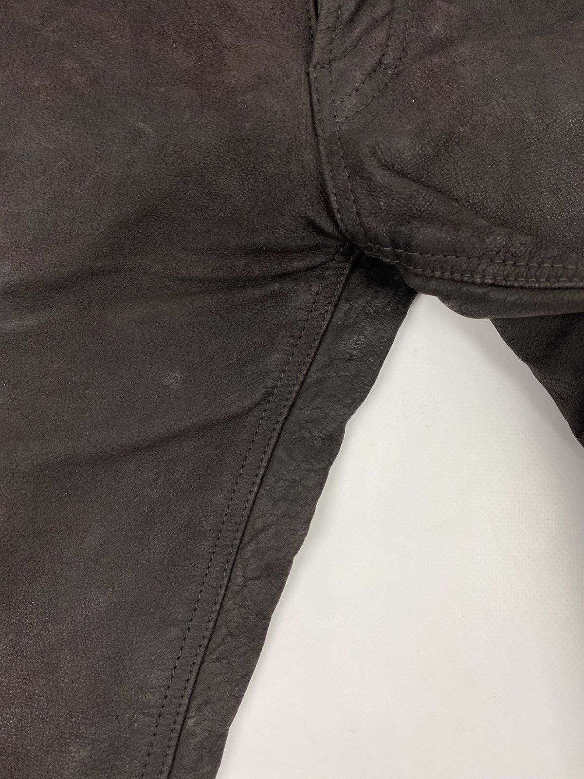 Leather 1990’s Vintage Distressed Brown Biker Leather Pants Size US 31 - 6 Thumbnail