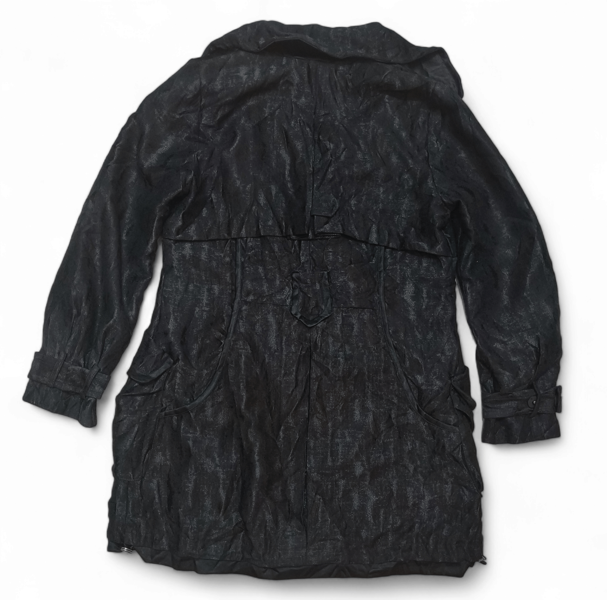 Other Vintage TANKUS Black Trench Coat Size M / US 6-8 / IT 42-44 - 5 Thumbnail