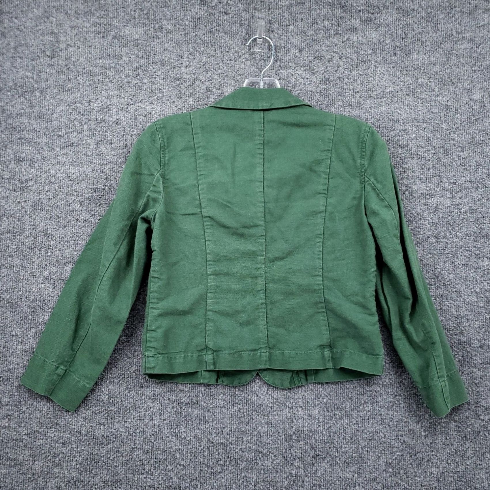 Gap Gap Jacket Womens 2 Green Basic Cropped Single Breasted Two-Button Long Sleeves Shirt Mens Womens Girls Boys Size XS / US 0-2 / IT 36-38 - 2 Thumbnail