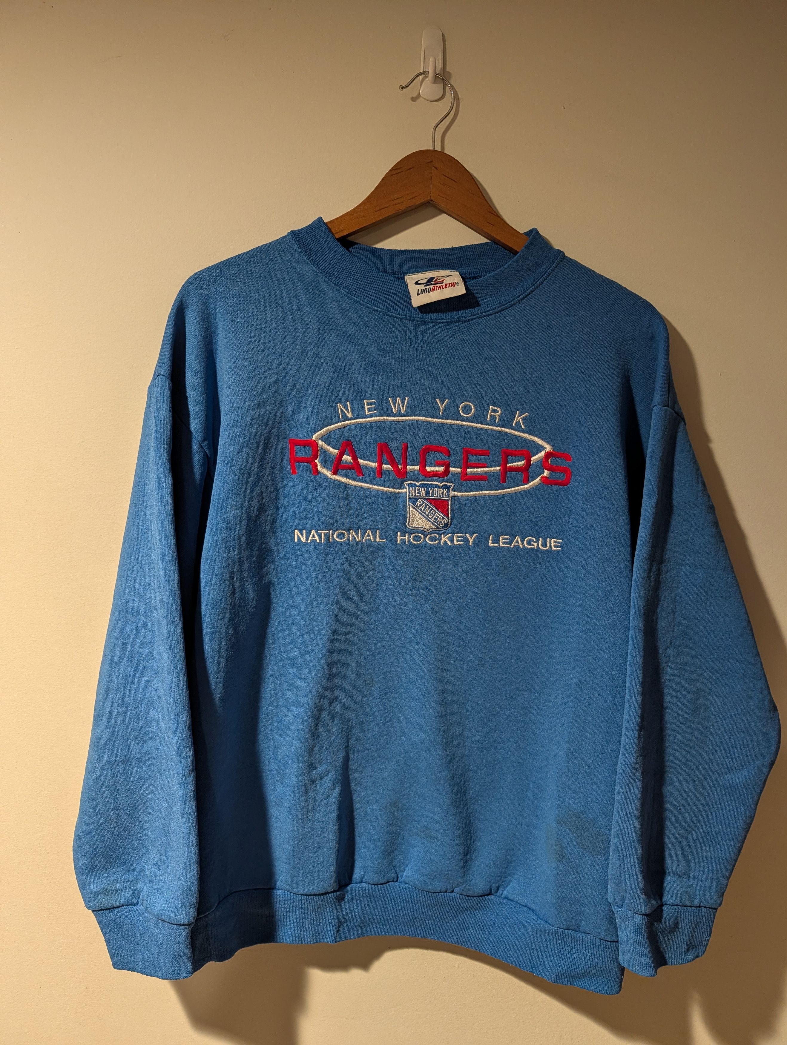 NHL VTG Logo Athletic New York Rangers NHL Crewneck Sweatshirt Size US M / EU 48-50 / 2 - 1 Thumbnail