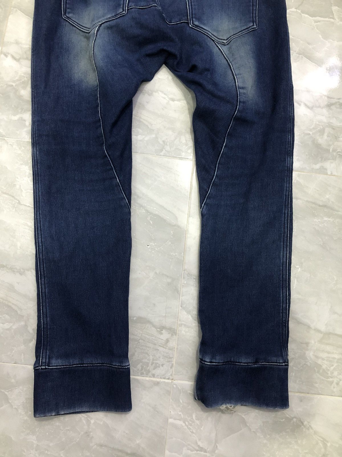 Zara Zara Man Drop Crotch Tapered Denim Joggers Size US 32 / EU 48 - 9 Thumbnail