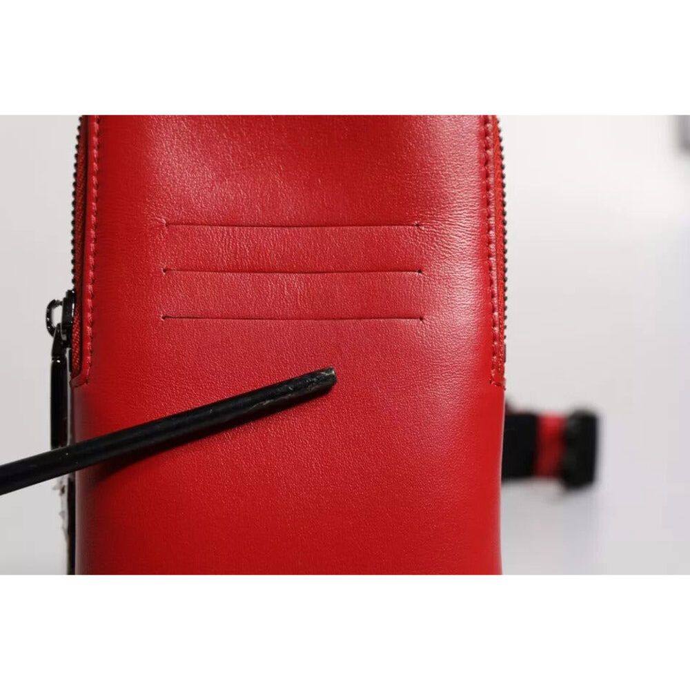 Dolce & Gabbana Dolce & Gabbana Red Leather Logo Zip Around Card Holder Wide Size ONE SIZE - 8 Thumbnail