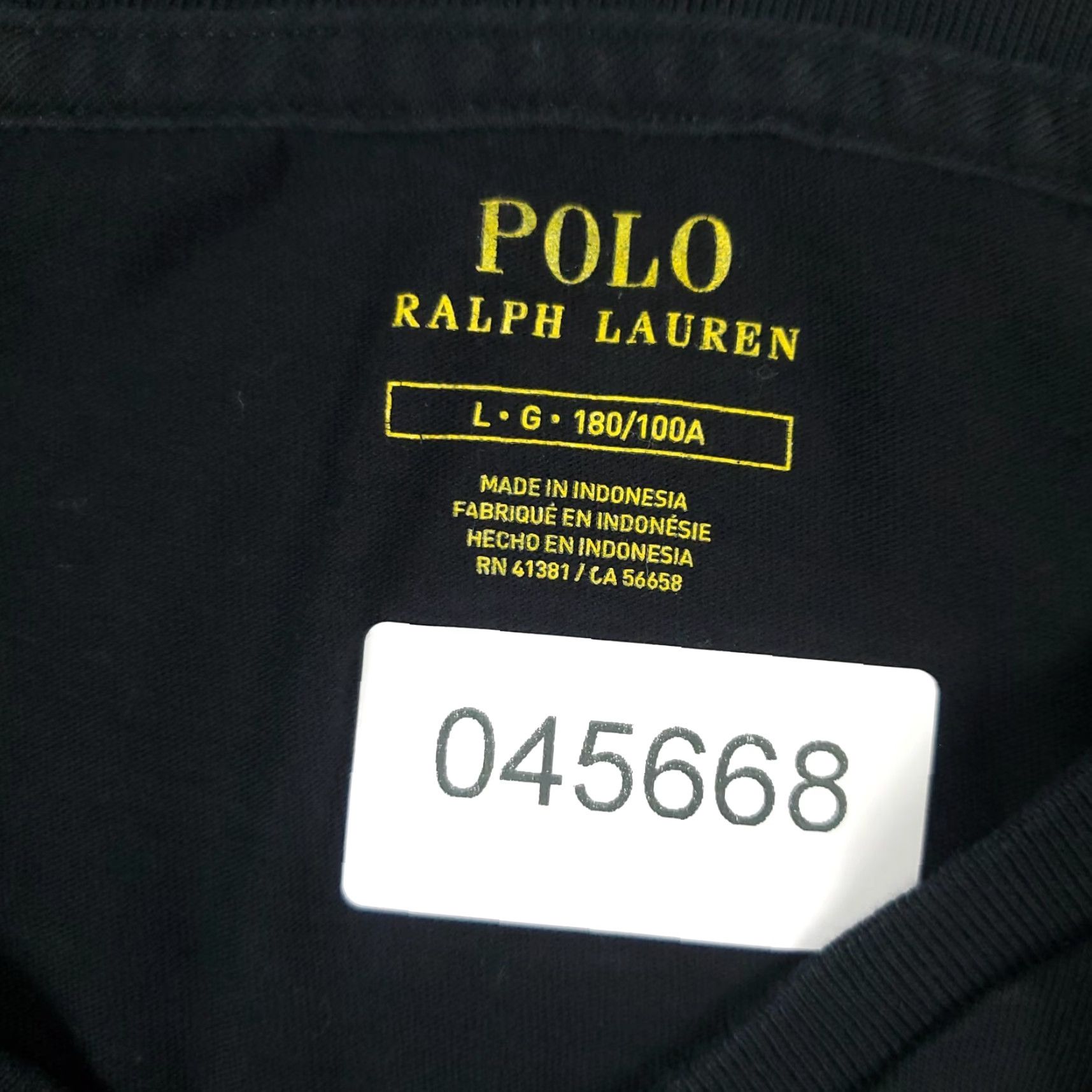 Ralph Lauren RALPH LAUREN T-Shirt Men's Large Black Casual Short Sleeve Crew Neck Regular Fit Size US L / EU 52-54 / 3 - 7 Thumbnail