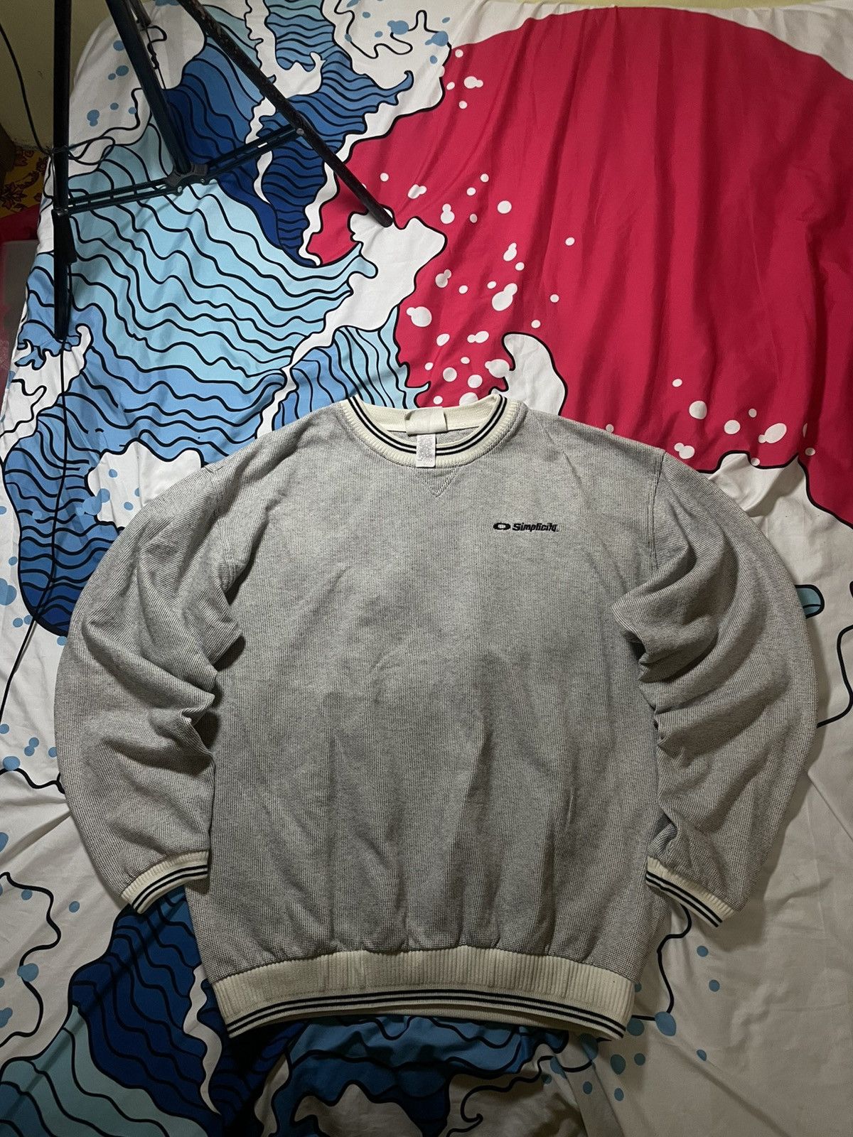 Vintage VINTAGE 90s Diport USA "Simplicity" Knit Sweatshirt Size US XL / EU 56 / 4 - 1 Thumbnail